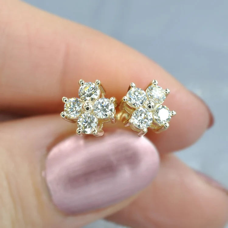 Diamond Earrings-0.50-1.50 CT Round Cut Diamonds