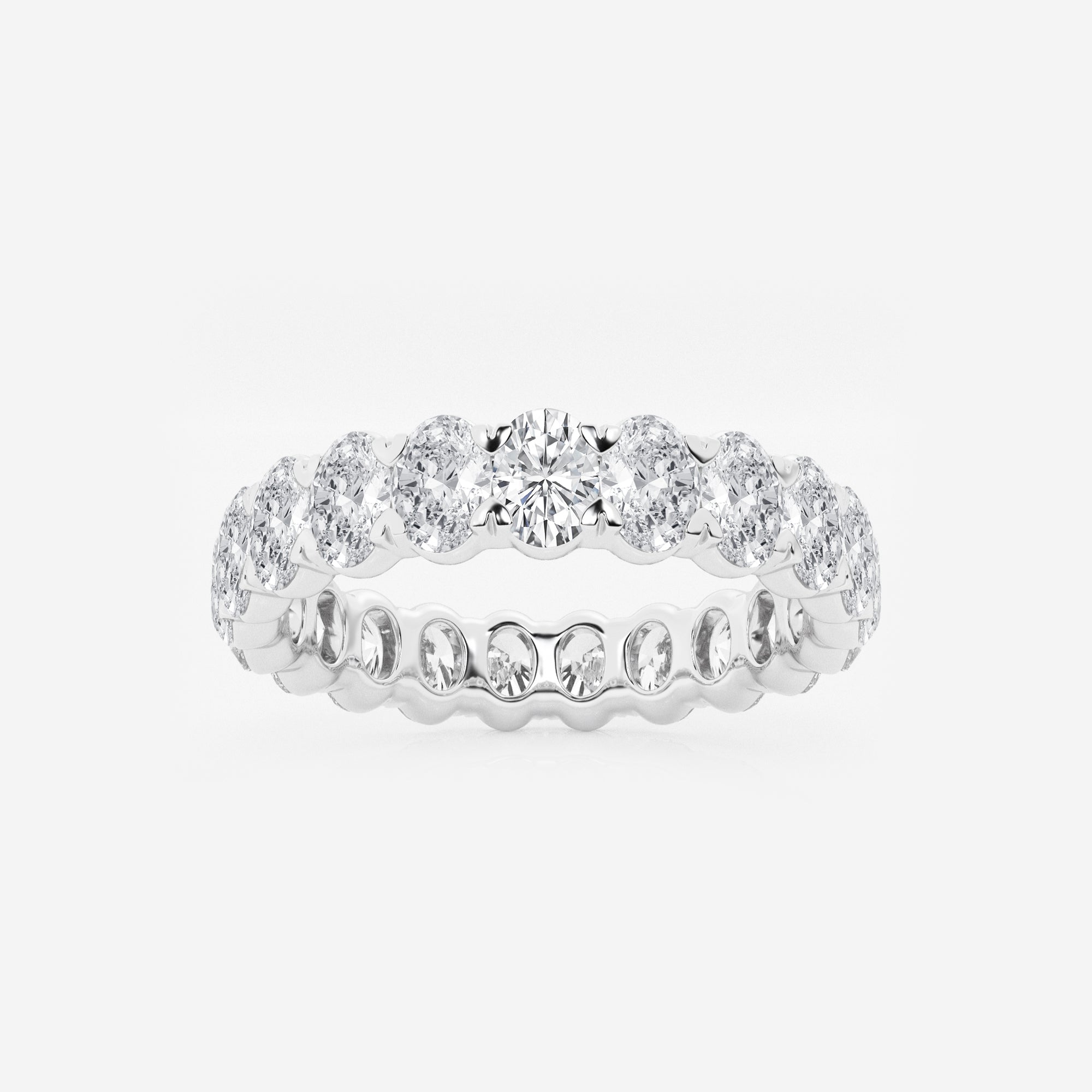3 ctw Oval Lab Grown Diamond Eternity Band - 4.2mm Width