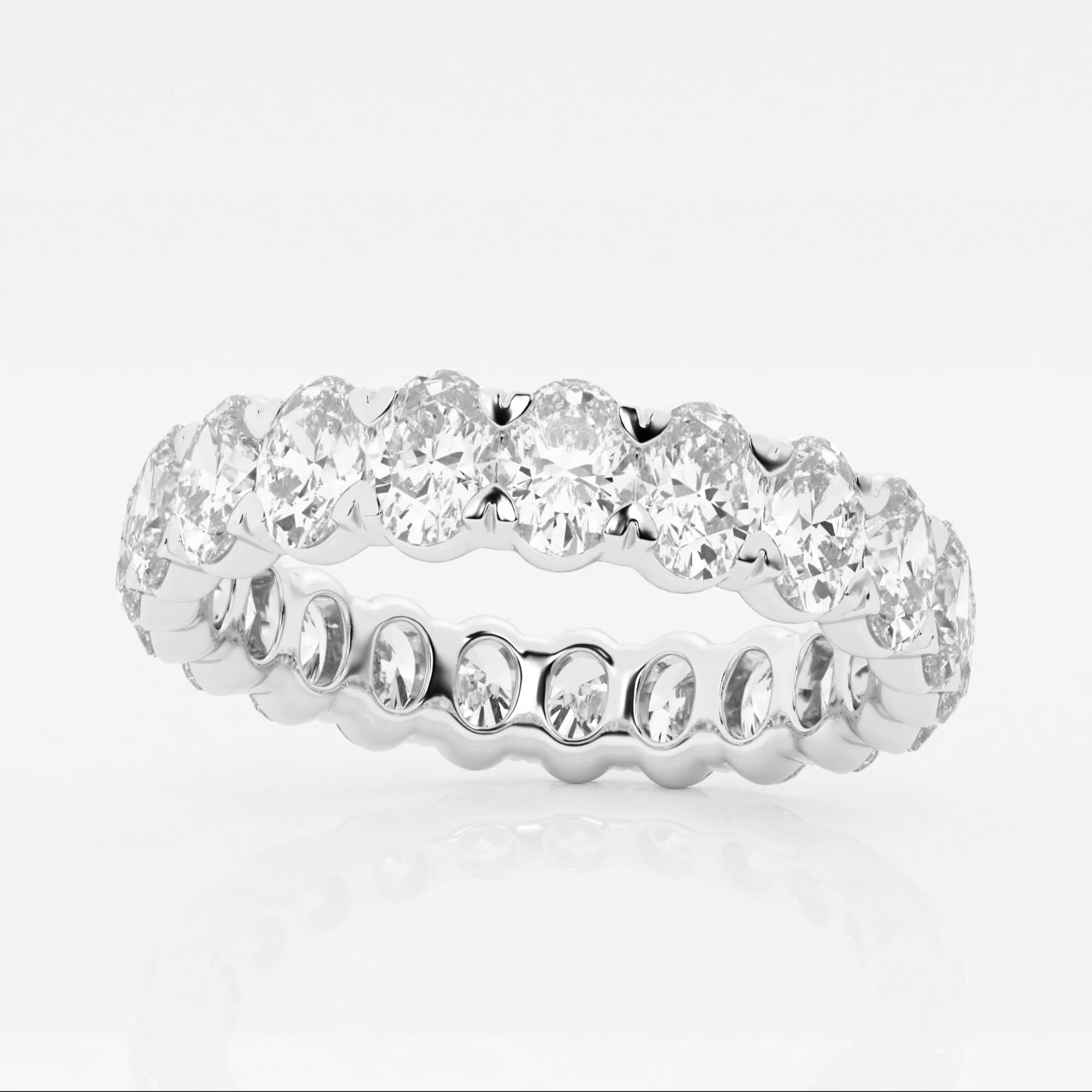 3 ctw Oval Lab Grown Diamond Eternity Band - 4.2mm Width