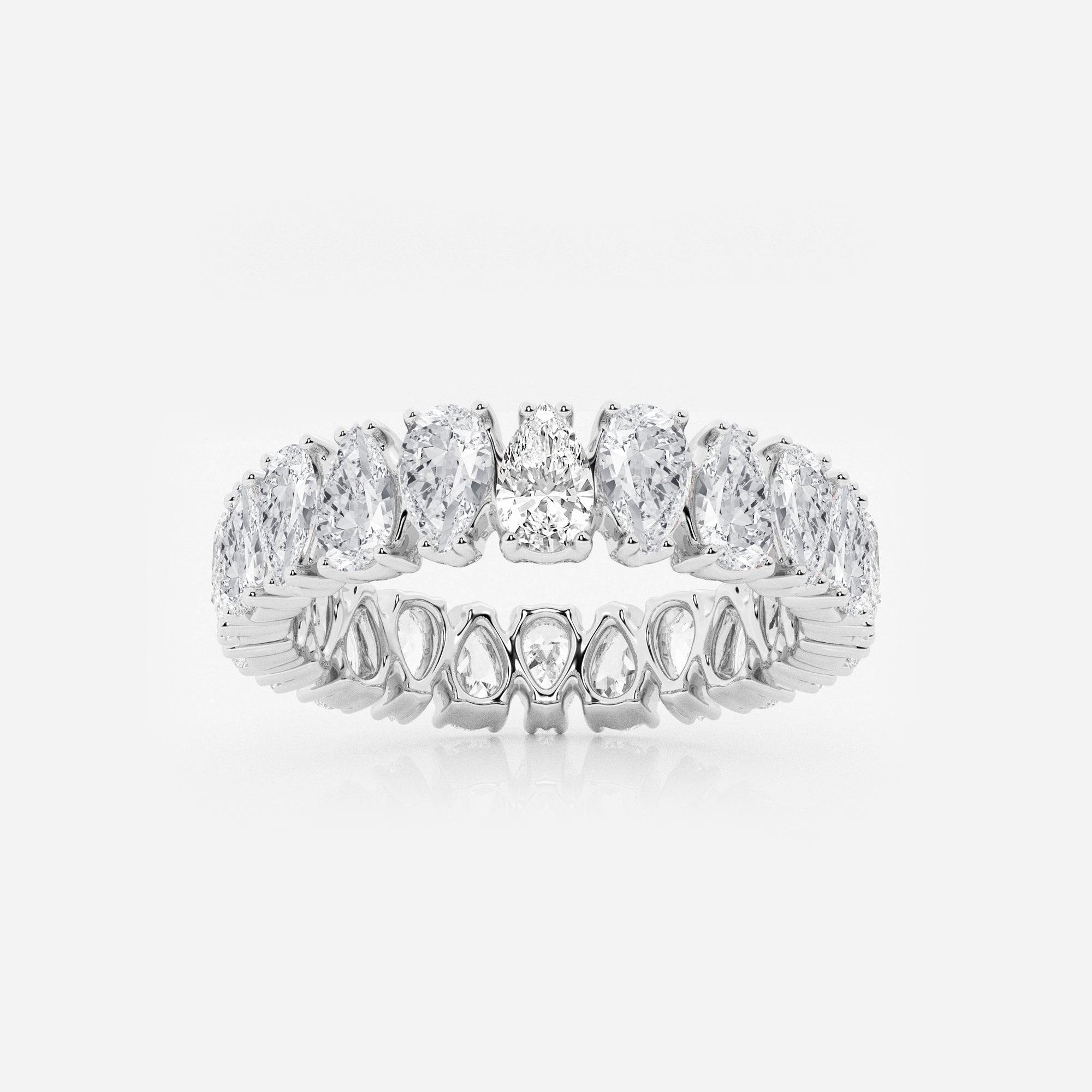 4 1/2 ctw Alternating Pear Lab Grown Diamond Eternity Band - 5mm Width