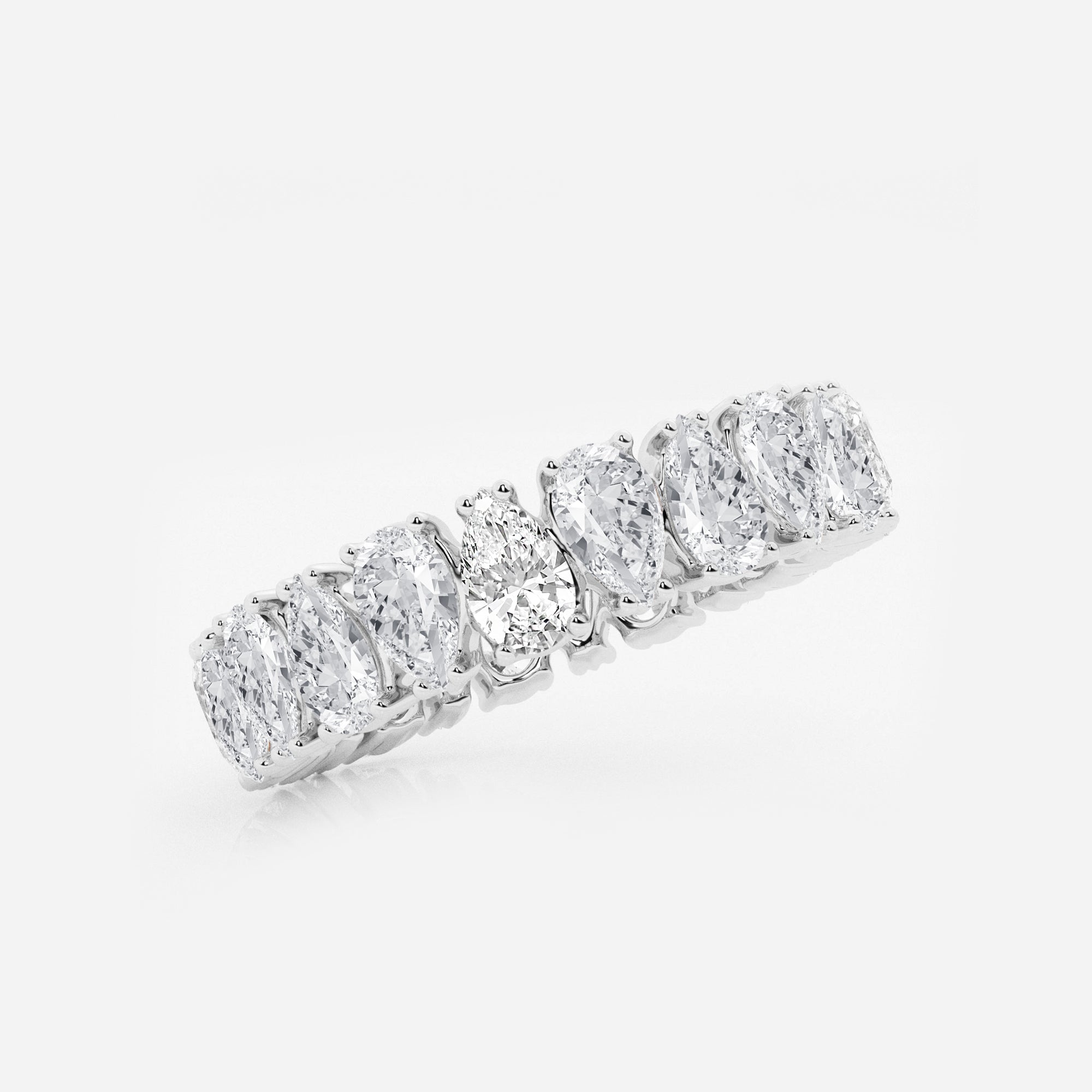 4 1/2 ctw Alternating Pear Lab Grown Diamond Eternity Band - 5mm Width