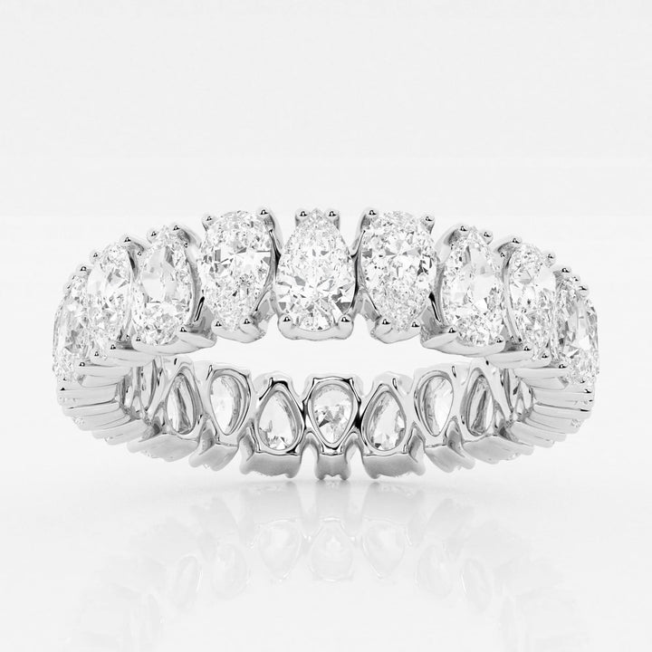 4 1/2 ctw Alternating Pear Lab Grown Diamond Eternity Band - 5mm Width