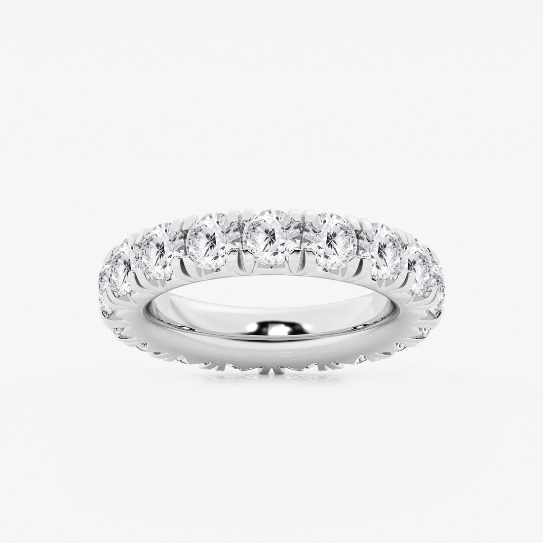 5 ctw Round Lab Grown Diamond Eternity Band - 4.4mm Width