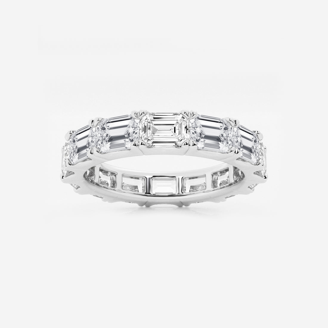 5 ctw East-West Emerald Lab Grown Diamond Eternity Band - 3.7mm Width