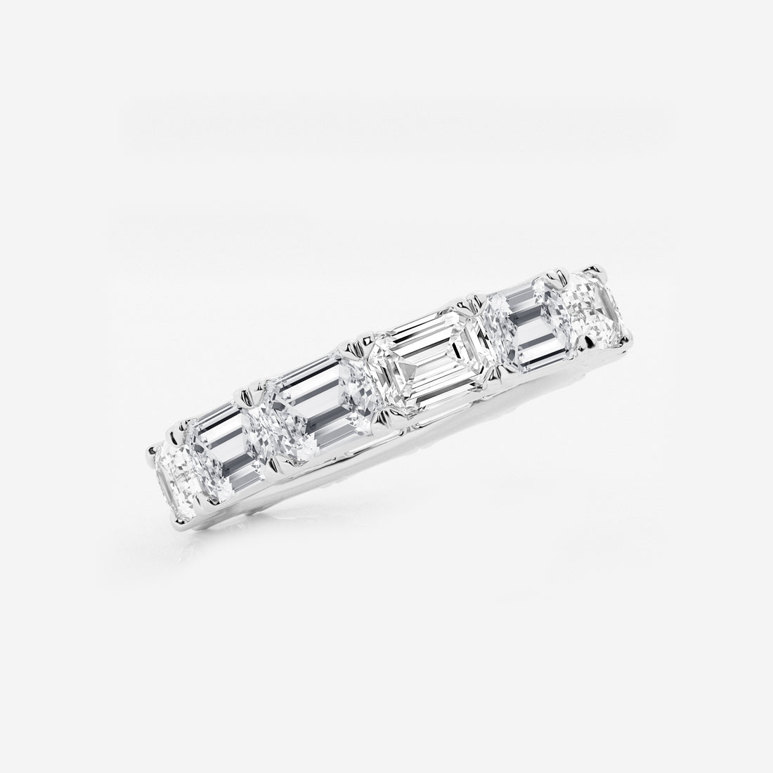 5 ctw East-West Emerald Lab Grown Diamond Eternity Band - 3.7mm Width