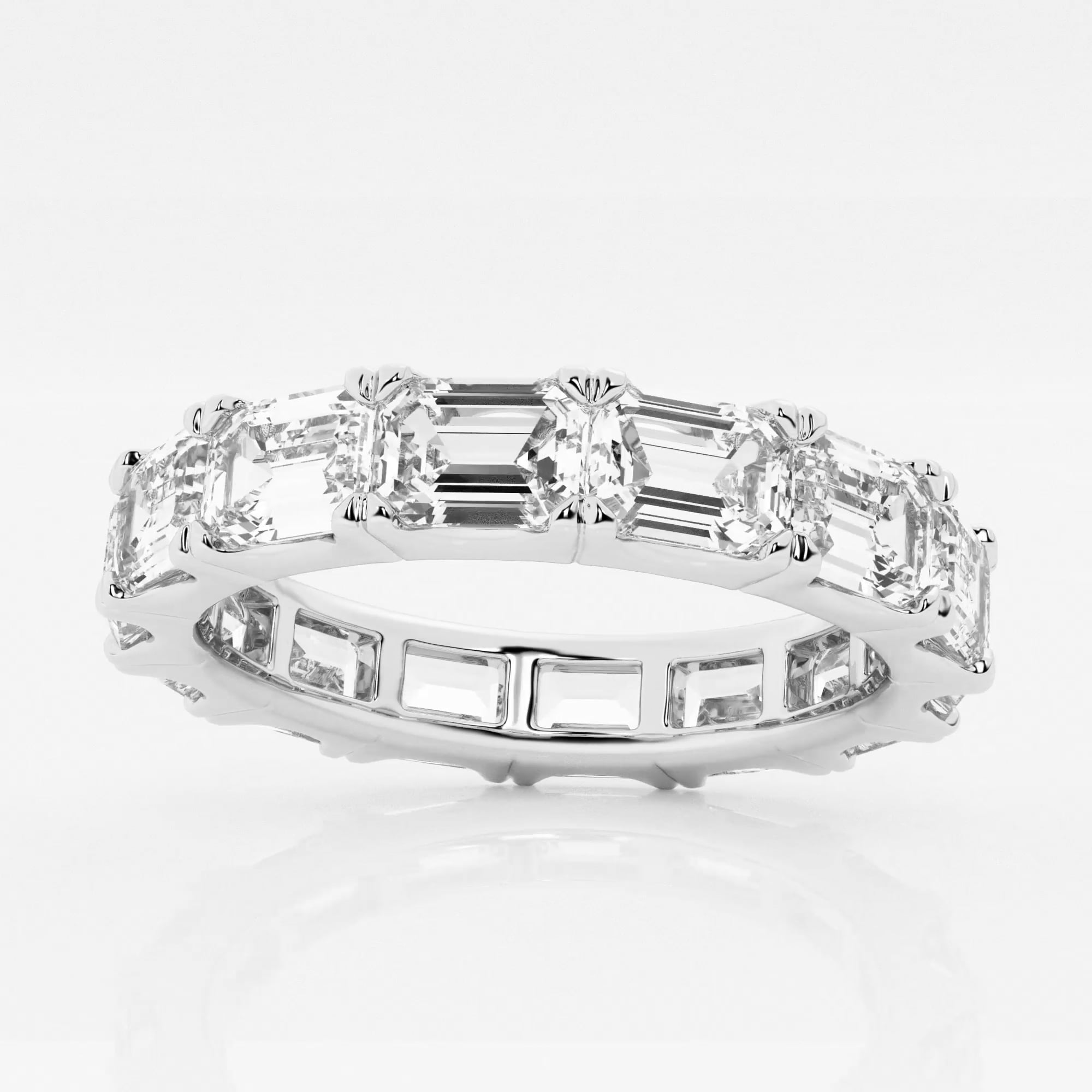 5 ctw East-West Emerald Lab Grown Diamond Eternity Band - 3.7mm Width