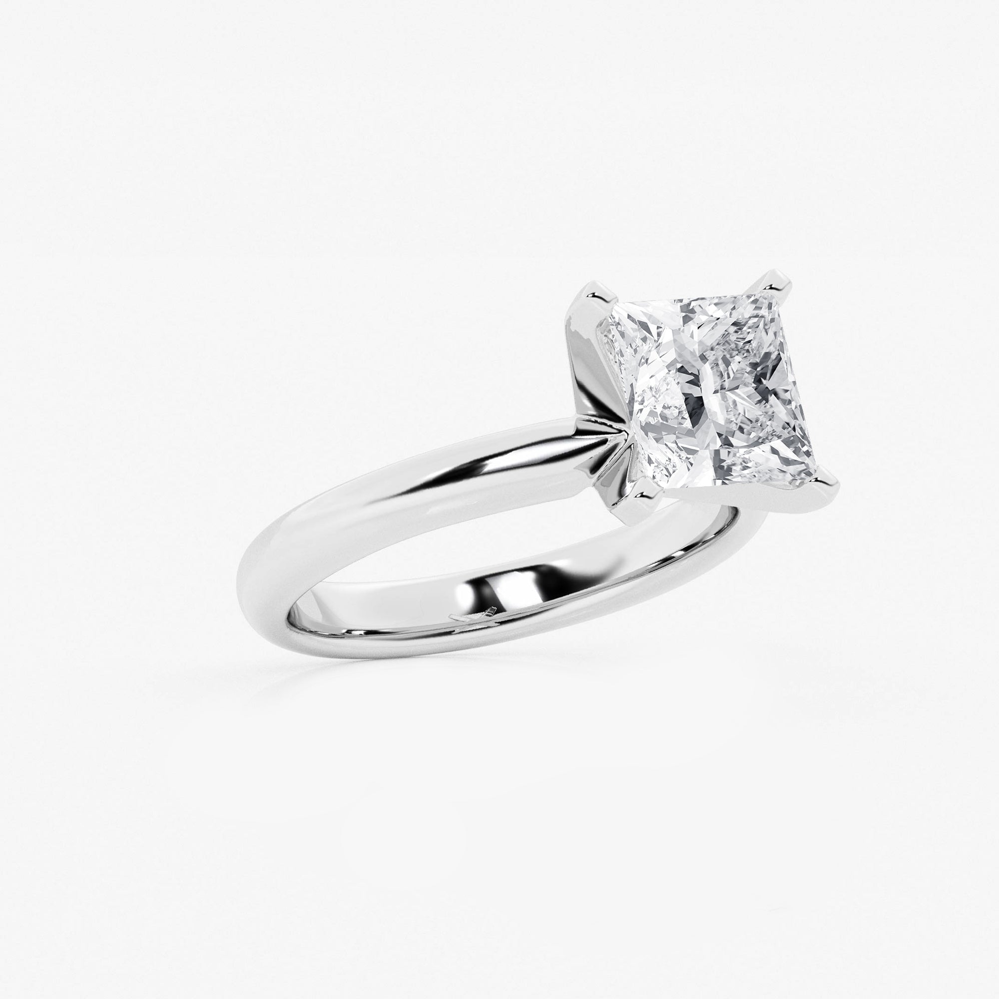 2 1/2 ctw Princess Lab Grown Diamond Classic Solitaire Engagement Ring