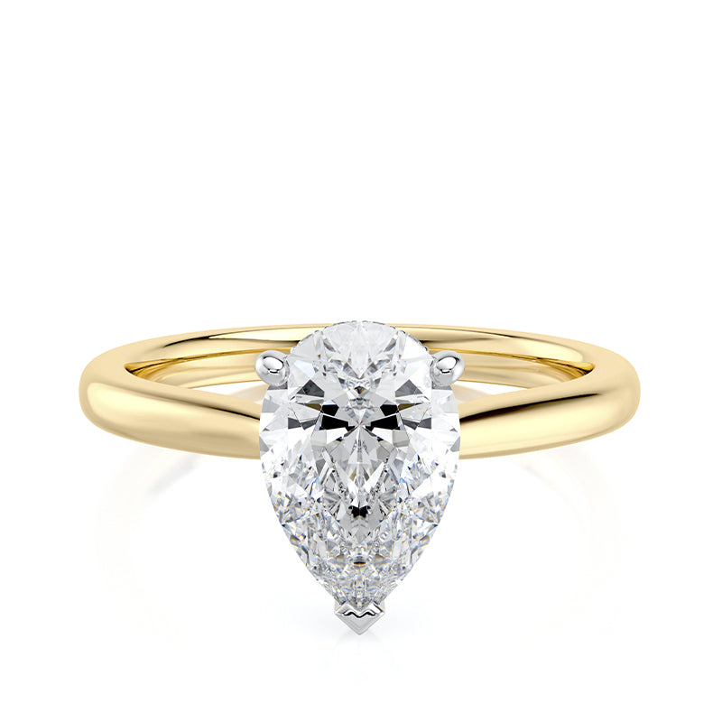 Pear shape Lab Grown Diamond Ring