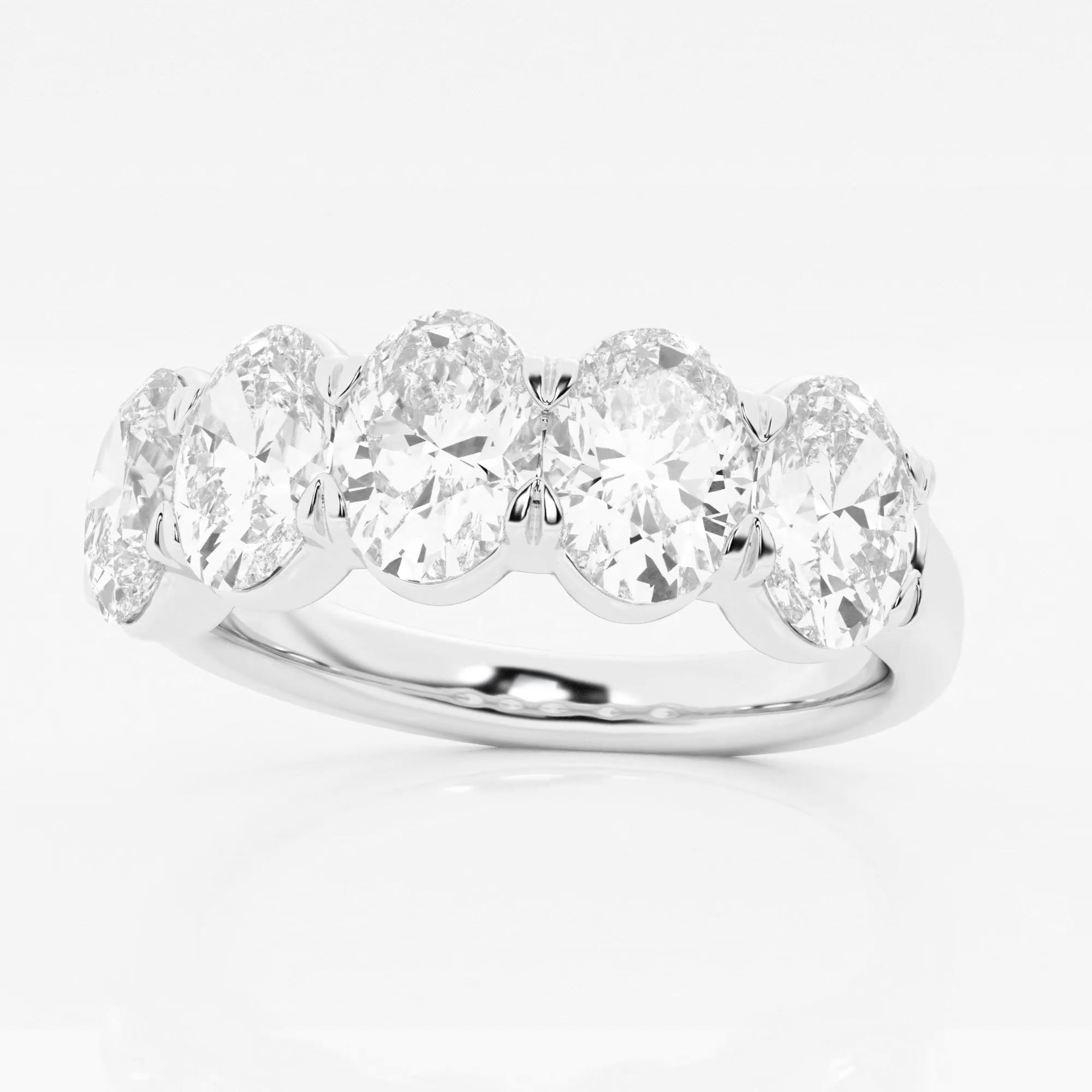 3 ctw Oval Lab Grown Diamond Five-Stone Anniversary Band