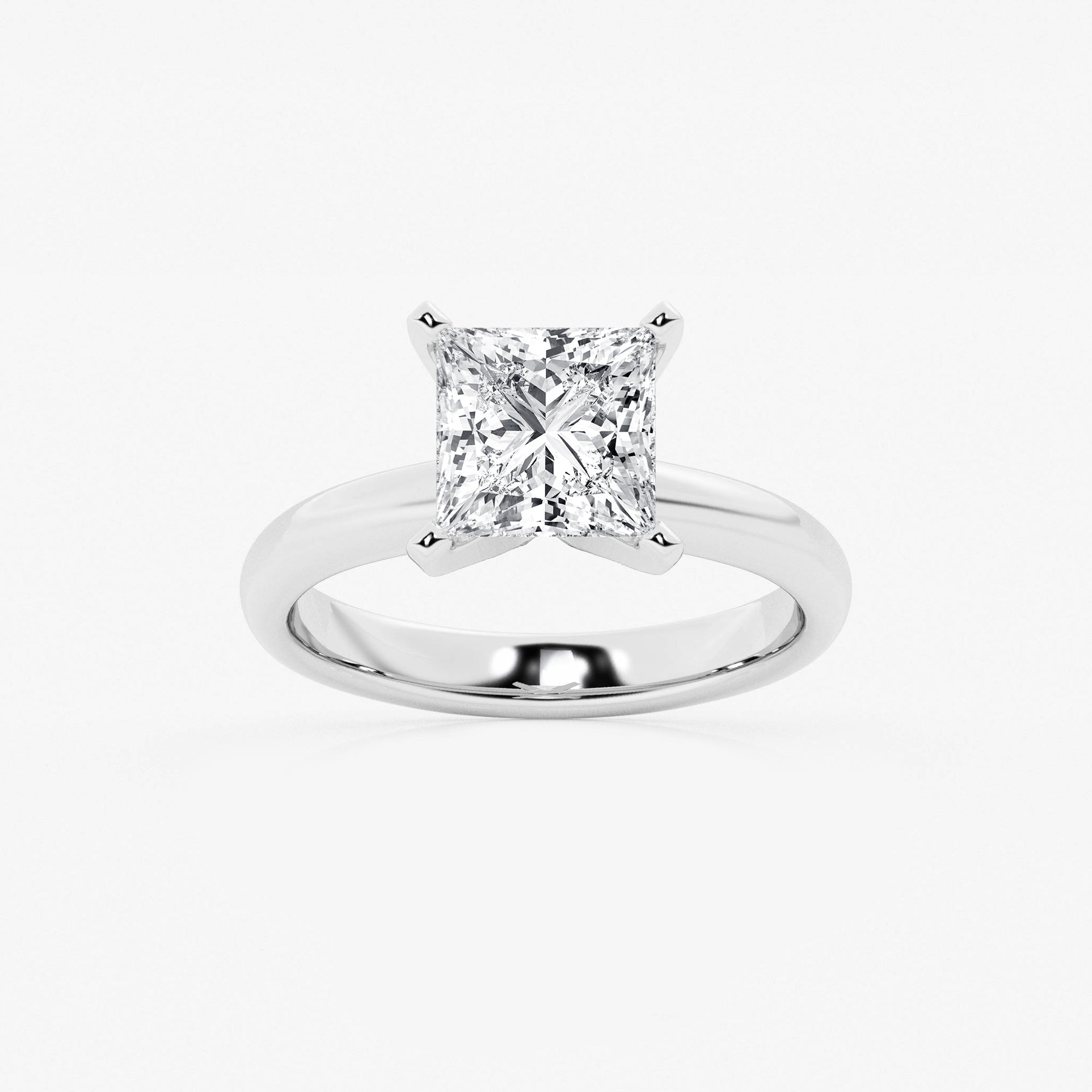 2 1/2 ctw Princess Lab Grown Diamond Classic Solitaire Engagement Ring