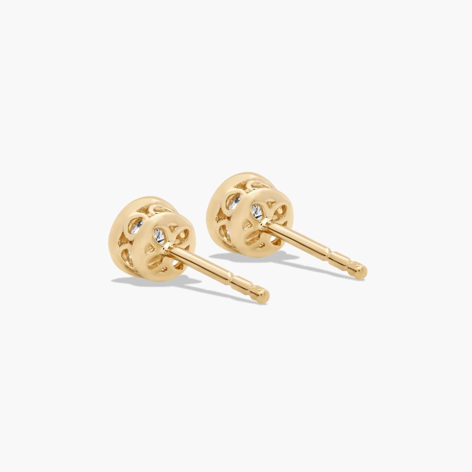 14K Yellow Gold Bezel Lab-Grown Diamond Stud Earrings (0.25 CTW - F-G / VS2-SI1)