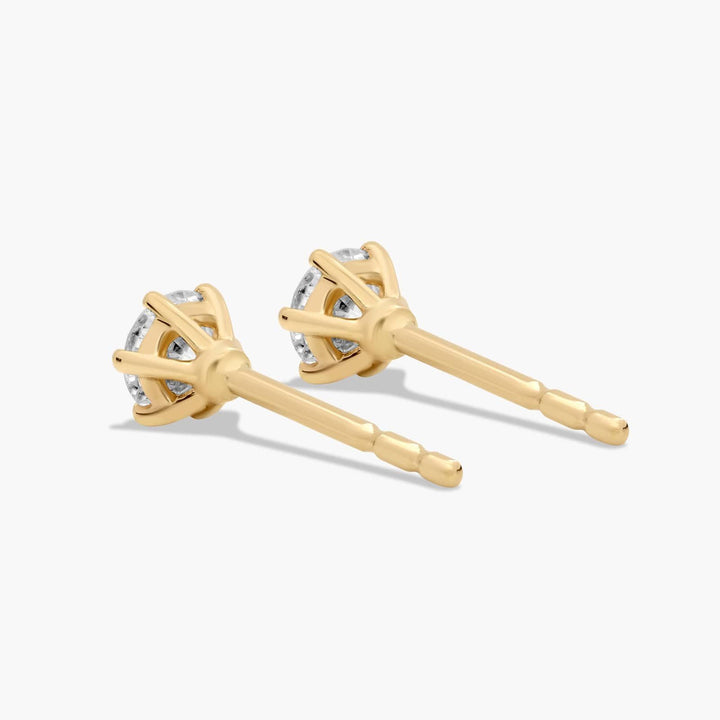 14K Yellow Gold Wire Basket Lab-Grown Diamond Stud Earring (0.25 CTW - F-G / VS2-SI1)