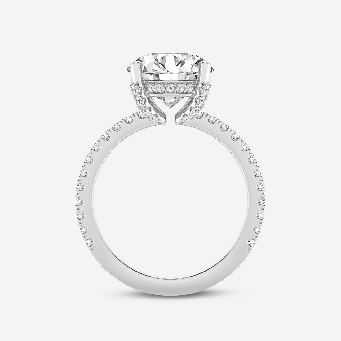 Badgley Mischka Near-Colorless 3 2/5 ctw Round Lab Grown Diamond Hidden Halo Engagement Ring