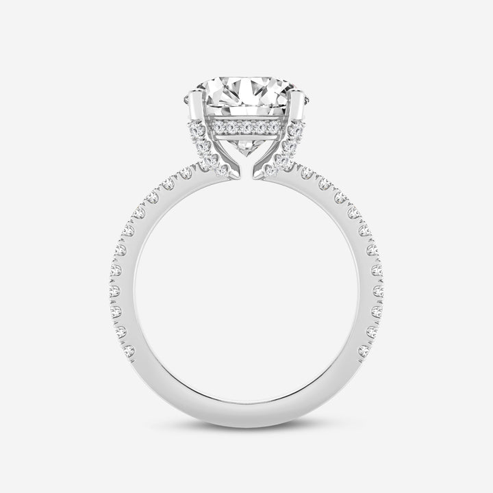 Badgley Mischka Near-Colorless 3 2/5 ctw Round Lab Grown Diamond Hidden Halo Engagement Ring