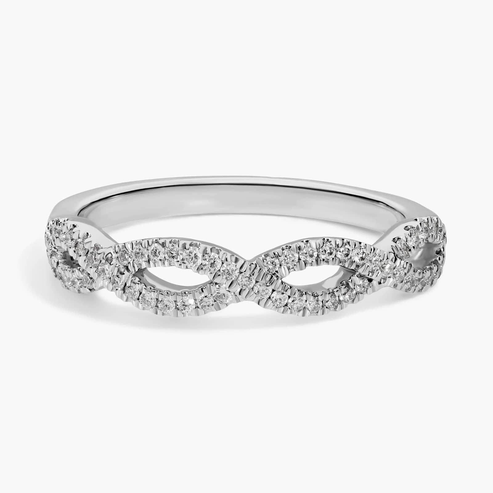 Infinity Diamond Wedding Ring in 14k White Gold (1/5 ct. tw.)