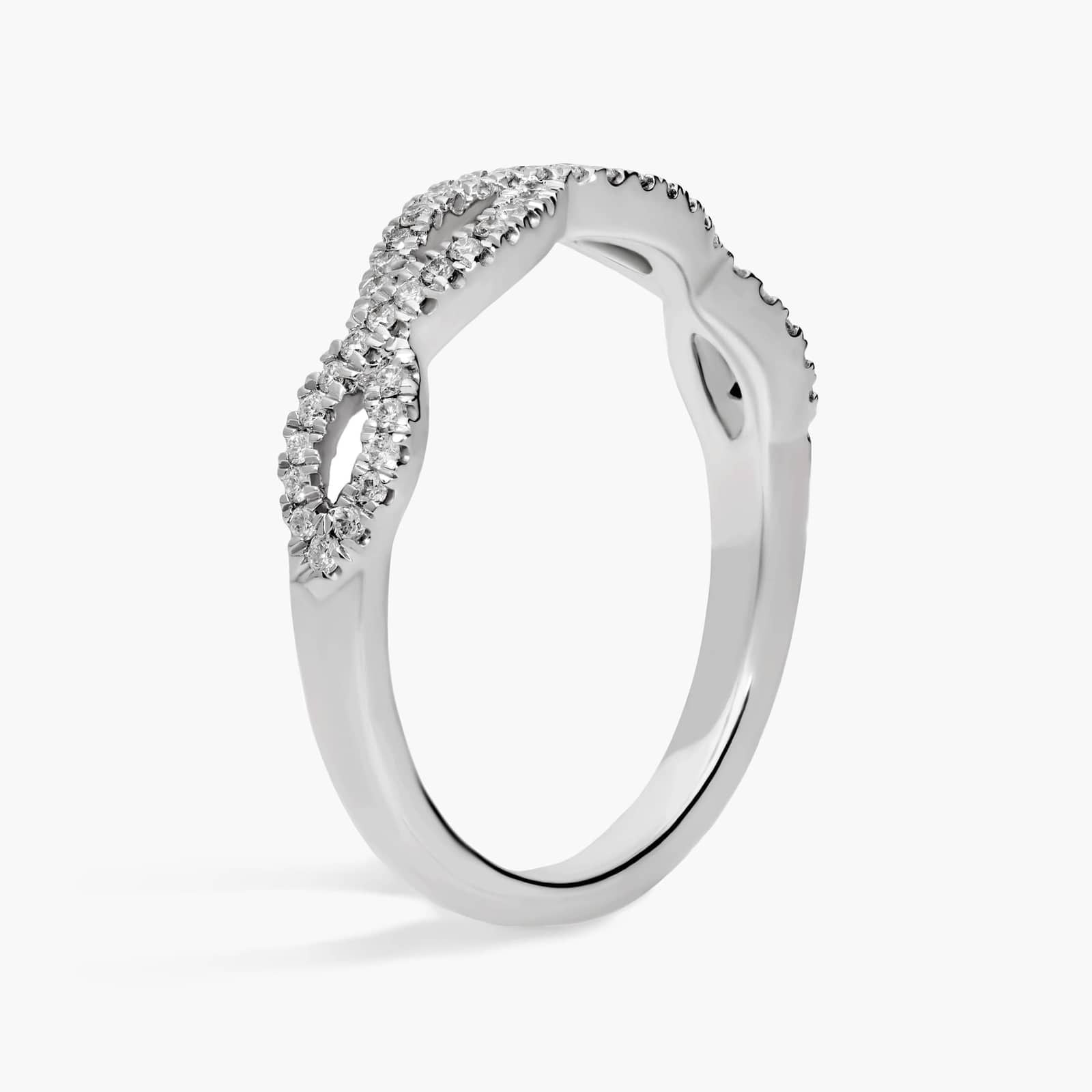 Infinity Diamond Wedding Ring in 14k White Gold (1/5 ct. tw.)