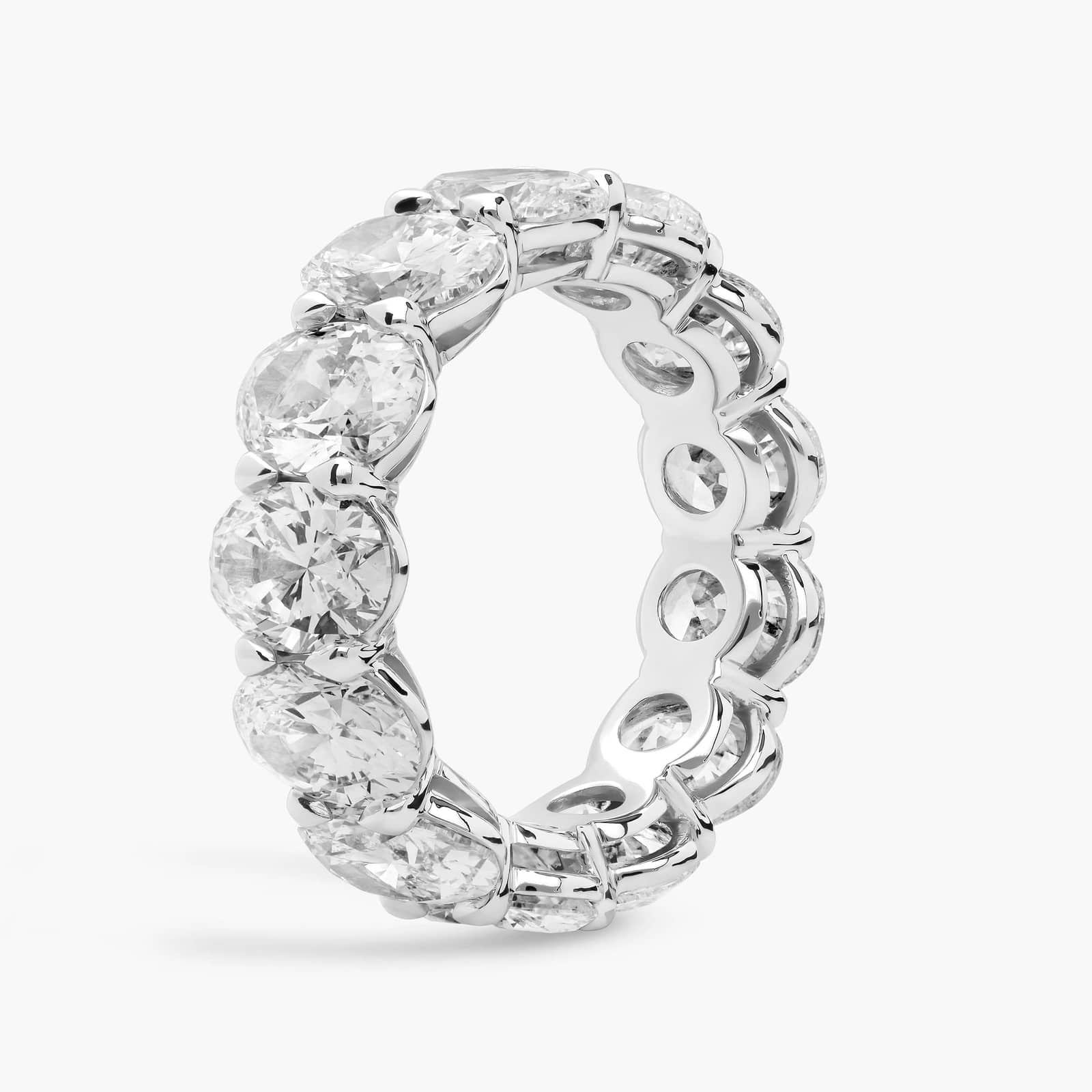 Oval Cut Lab-Grown Diamond Eternity Ring In 14K White Gold (9 1/2 Ct. tw. - F-G / VS2-SI1)
