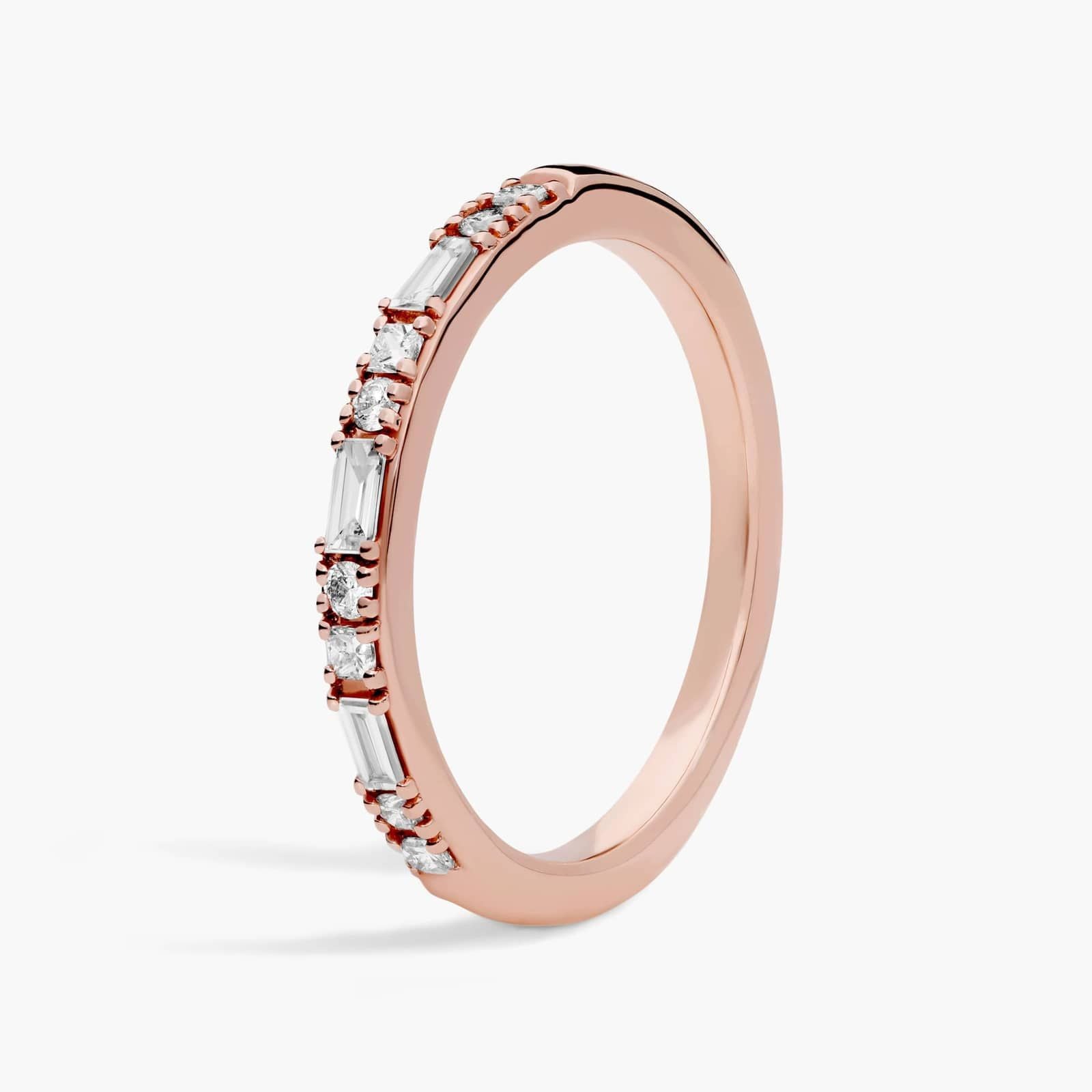 Dot Dash Diamond Ring in 14k Rose Gold (1/4 ct. tw.)