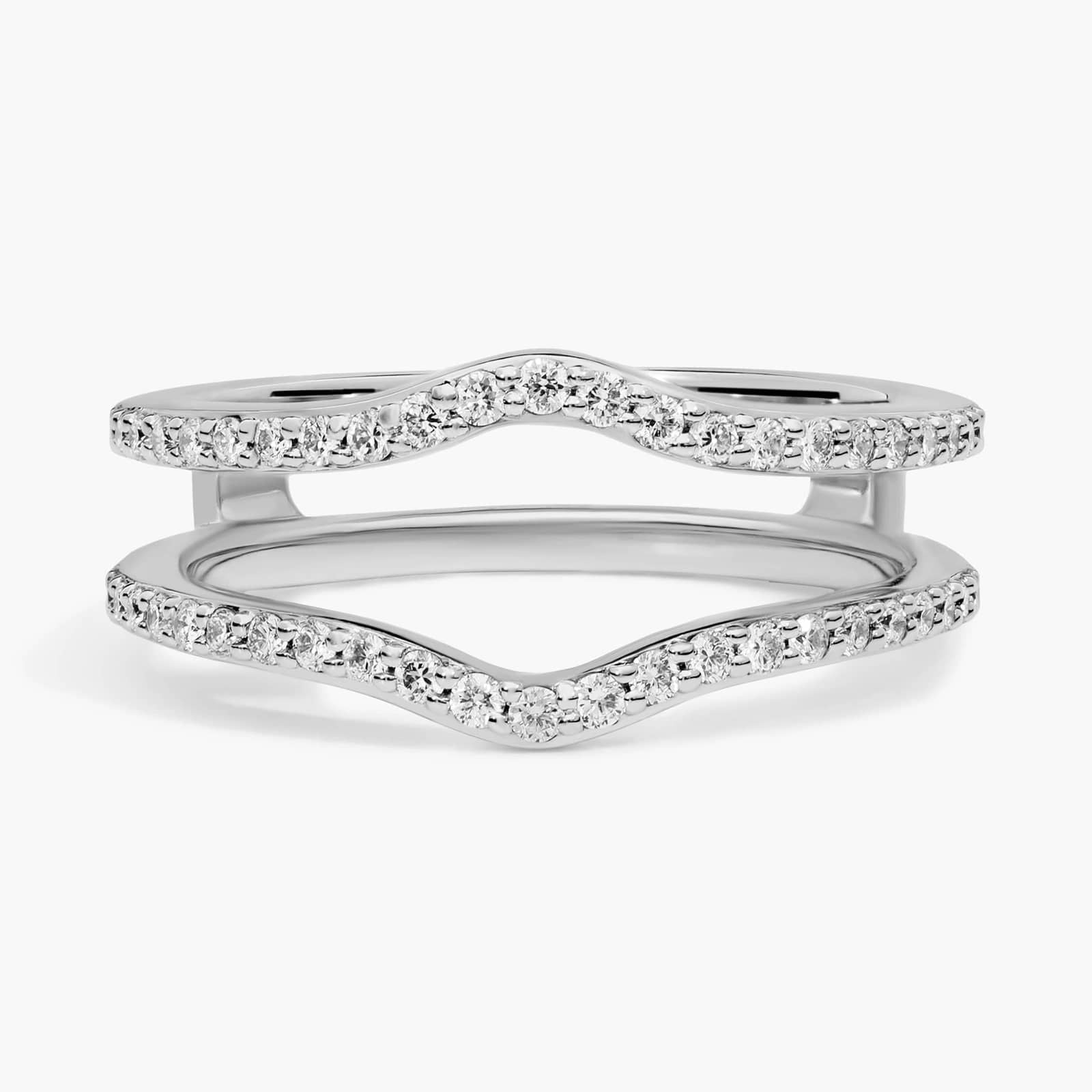 Curved Diamond Insert in 14k White Gold (1/3 ct. tw.)