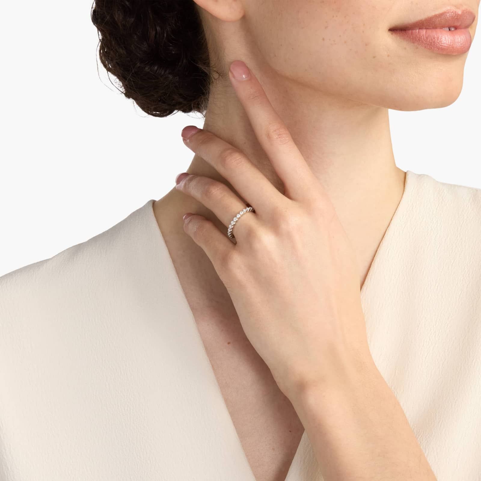 Floating Diamond Wedding Ring in Platinum (1/3 ct. tw.)