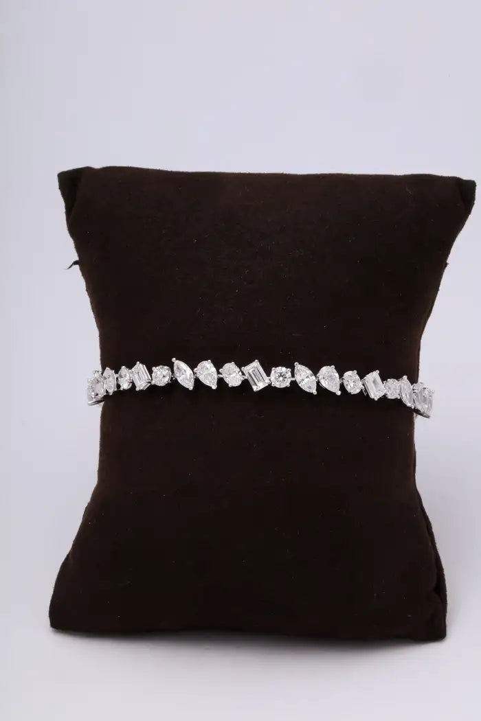 Multi Shape Diamond Tennis Bracelet