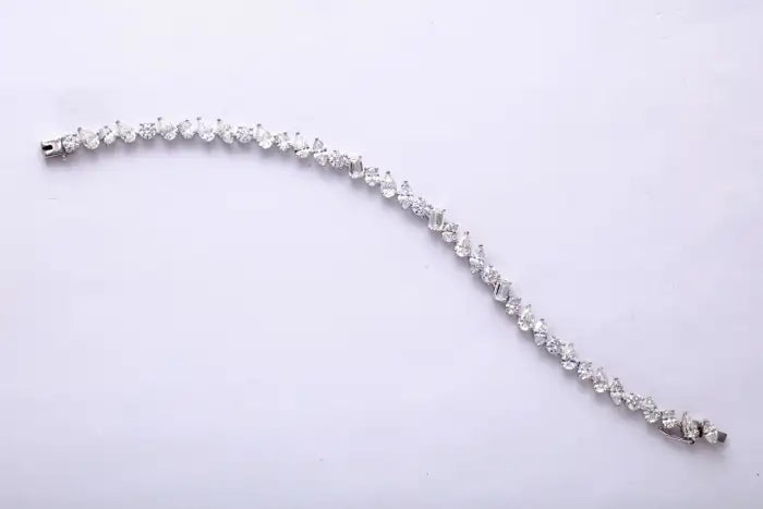 Multi Shape Diamond Tennis Bracelet