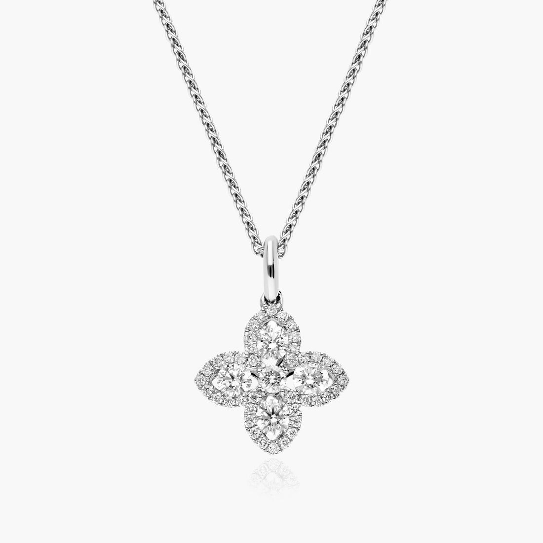 14K White Gold Magnolia Diamond Pendant (0.45 CTW - F-G /SI1-SI2)