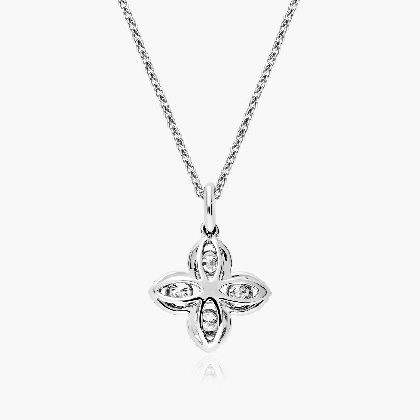 14K White Gold Magnolia Diamond Pendant (0.45 CTW - F-G /SI1-SI2)
