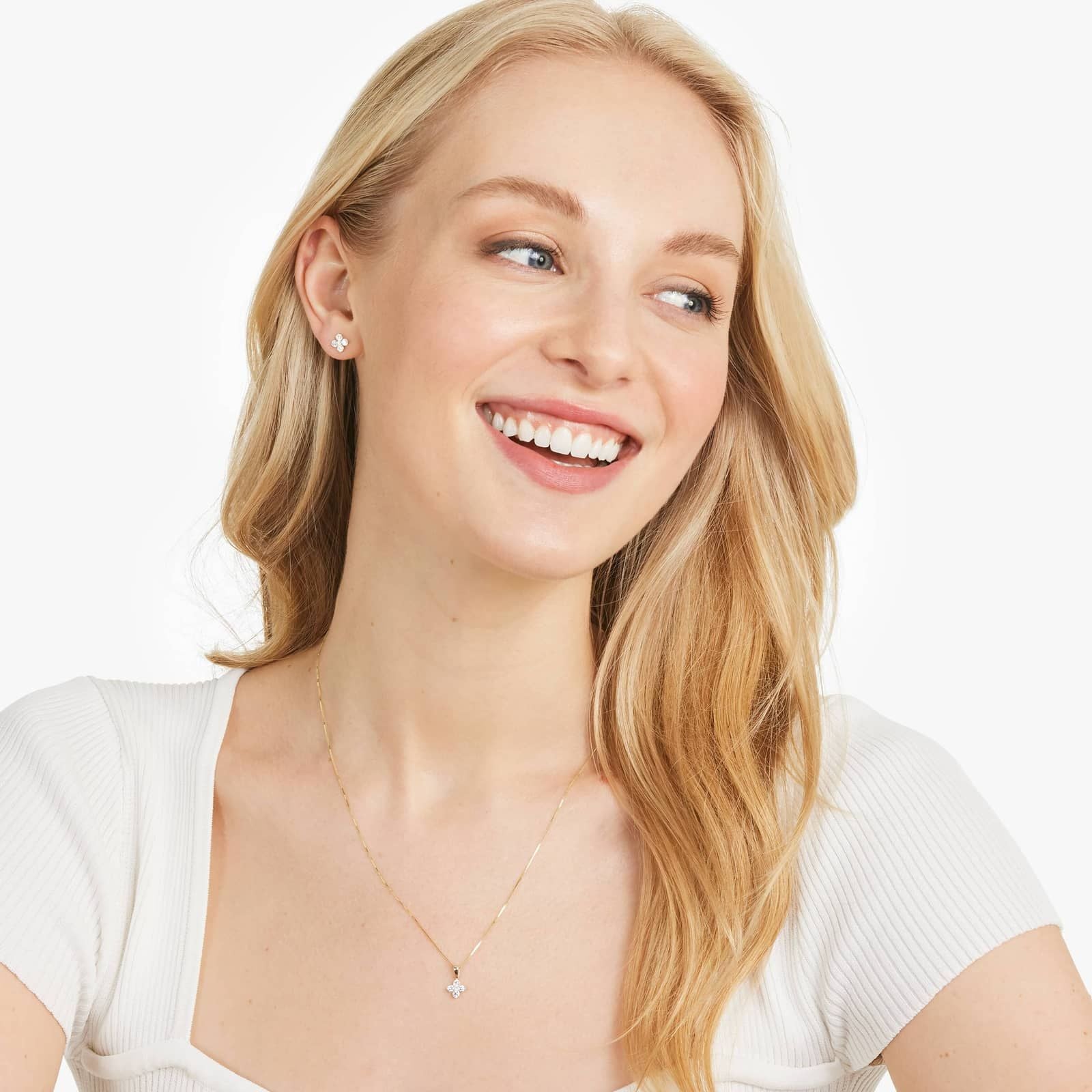 14K Yellow Gold Blossom Lab-Grown Diamond Stud Earrings (0.50 CTW - F-G /VS2-SI1)