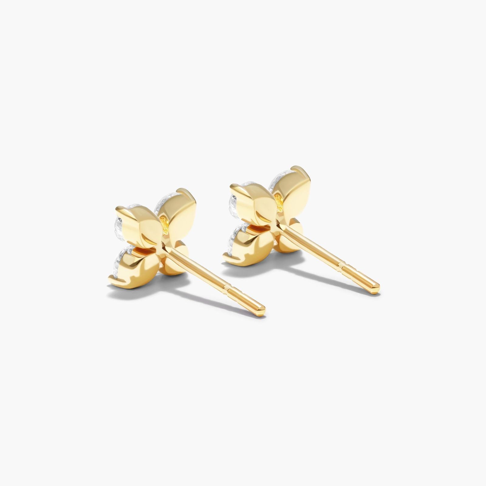 14K Yellow Gold Blossom Lab-Grown Diamond Stud Earrings (0.50 CTW - F-G /VS2-SI1)