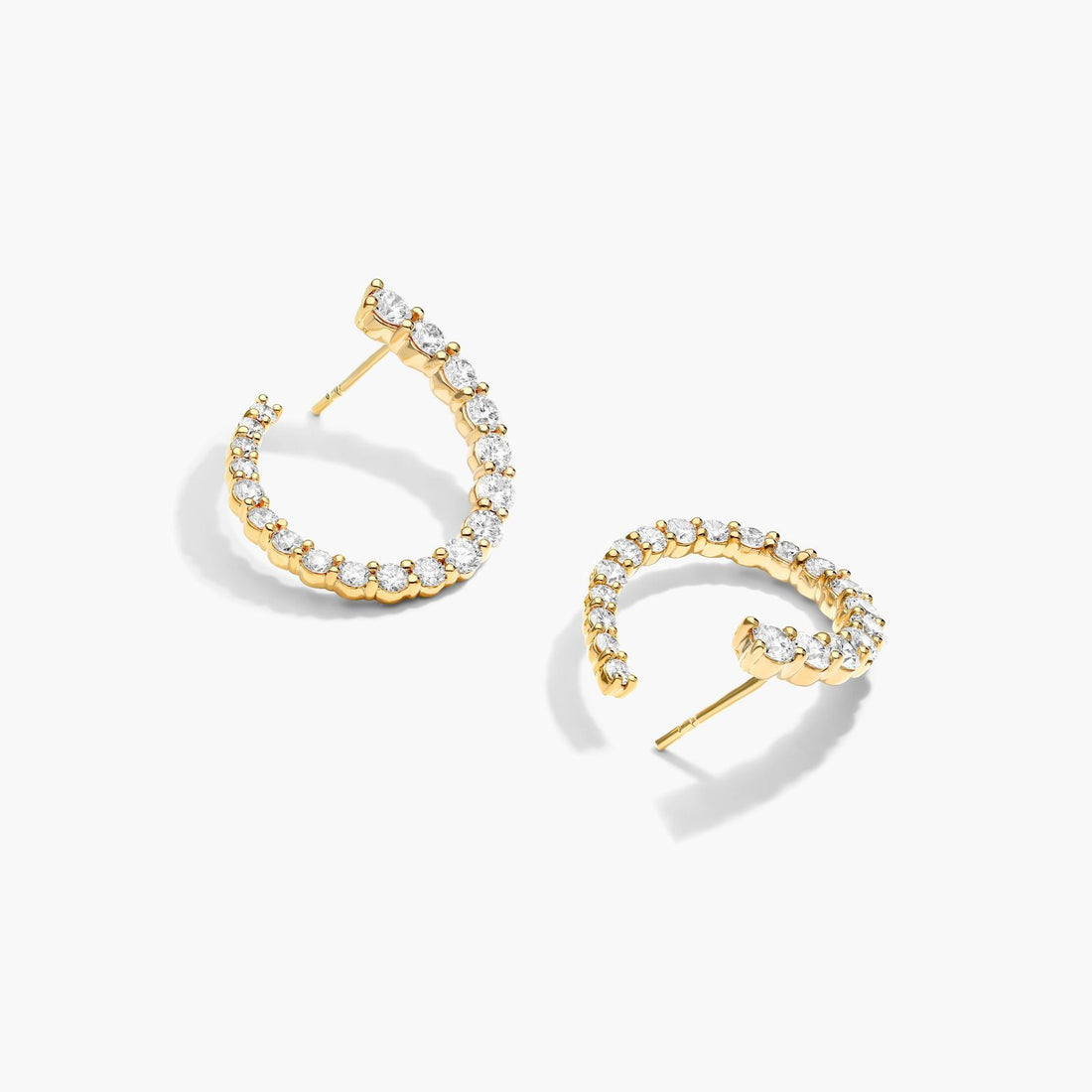 14K Yellow Gold Front Twist Lab-Grown Diamond Hoop Earrings (2.00 CTW -F-G /VS2-SI1)