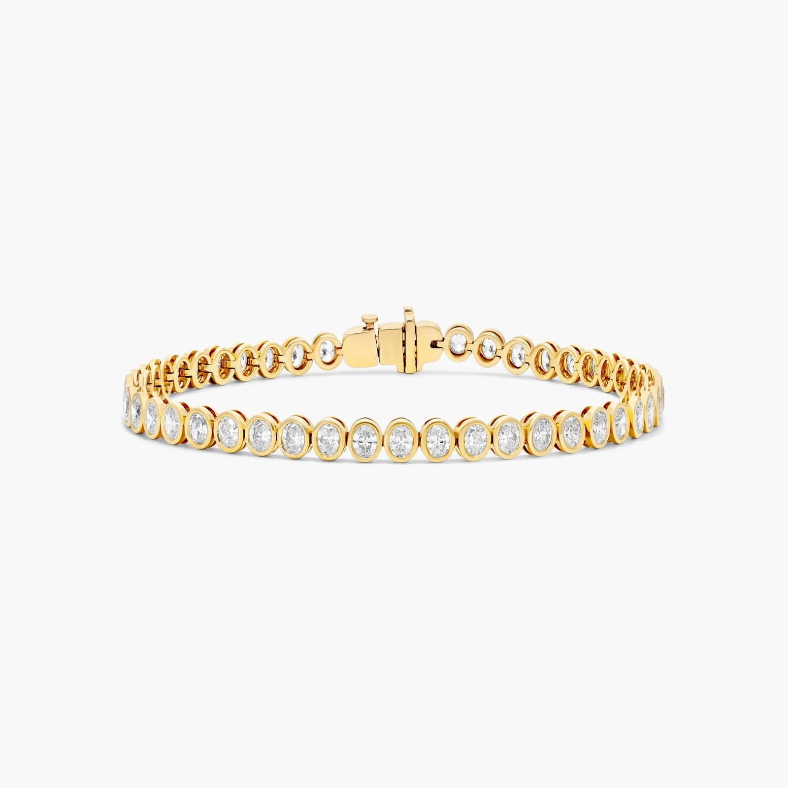 Oval Cut Lab-Grown Diamond Tennis Bracelet (4.56 CTW - F-G /VS1-VS2)