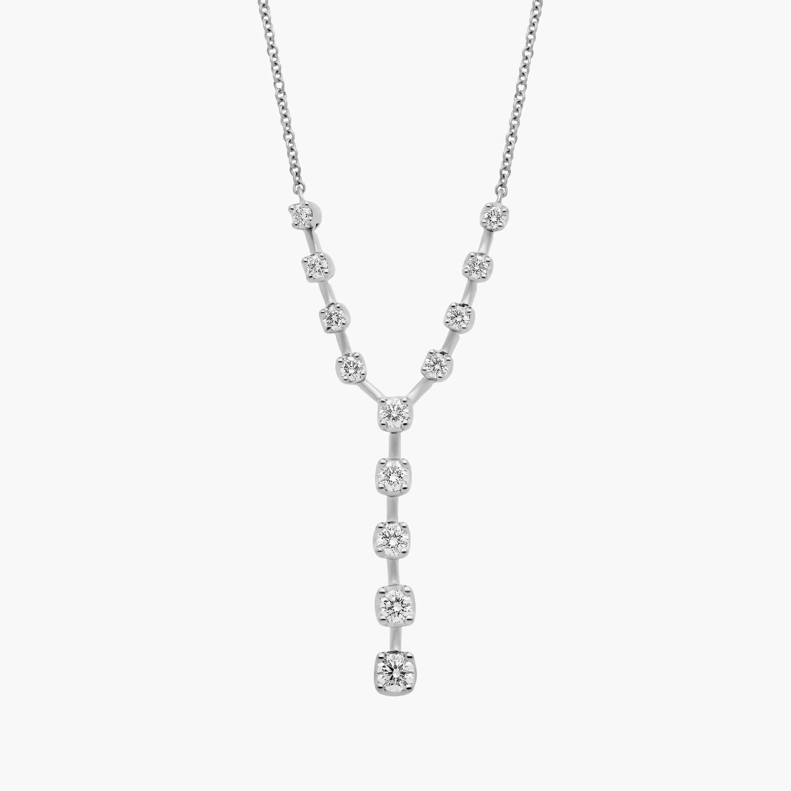 Diamond Y-Necklace in 18k White Gold (1/2 ct. tw.)