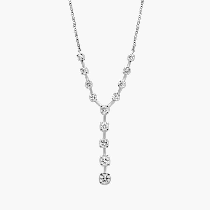 Diamond Y-Necklace in 18k White Gold (1/2 ct. tw.)