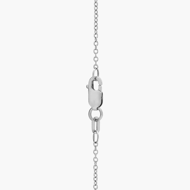 Diamond Halo Cluster Necklace In 14K White Gold (3/4 Ct. Tw.)