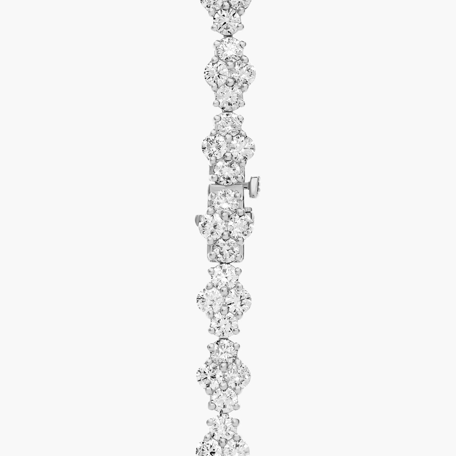 White Gold Diamond Cluster Fashion Eternity Necklace (24 Ct. Tw.)