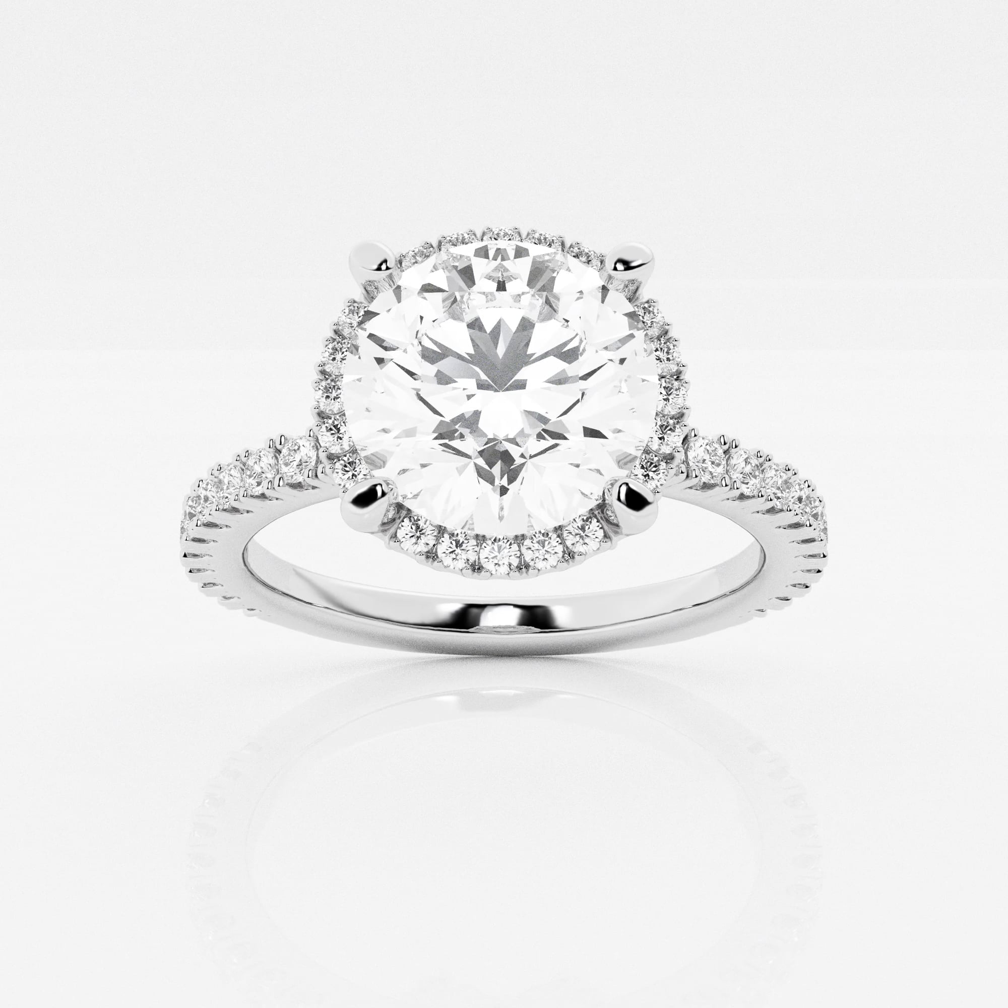 Badgley Mischka Near-Colorless 3 ctw Round Lab Grown Diamond Engagement Ring