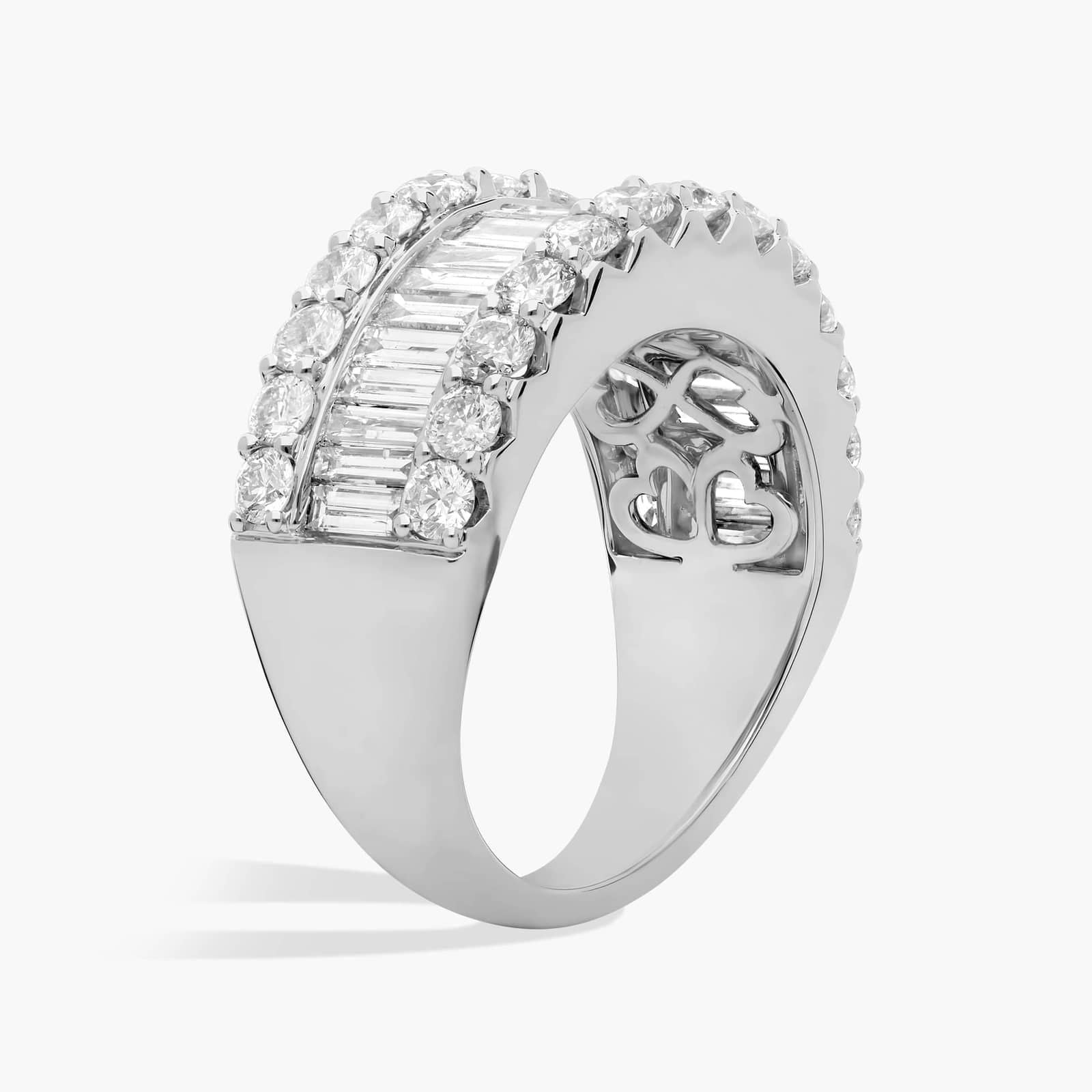 Baguette Diamond Channel Ring In 14K White Gold (3 Ct. Tw.)