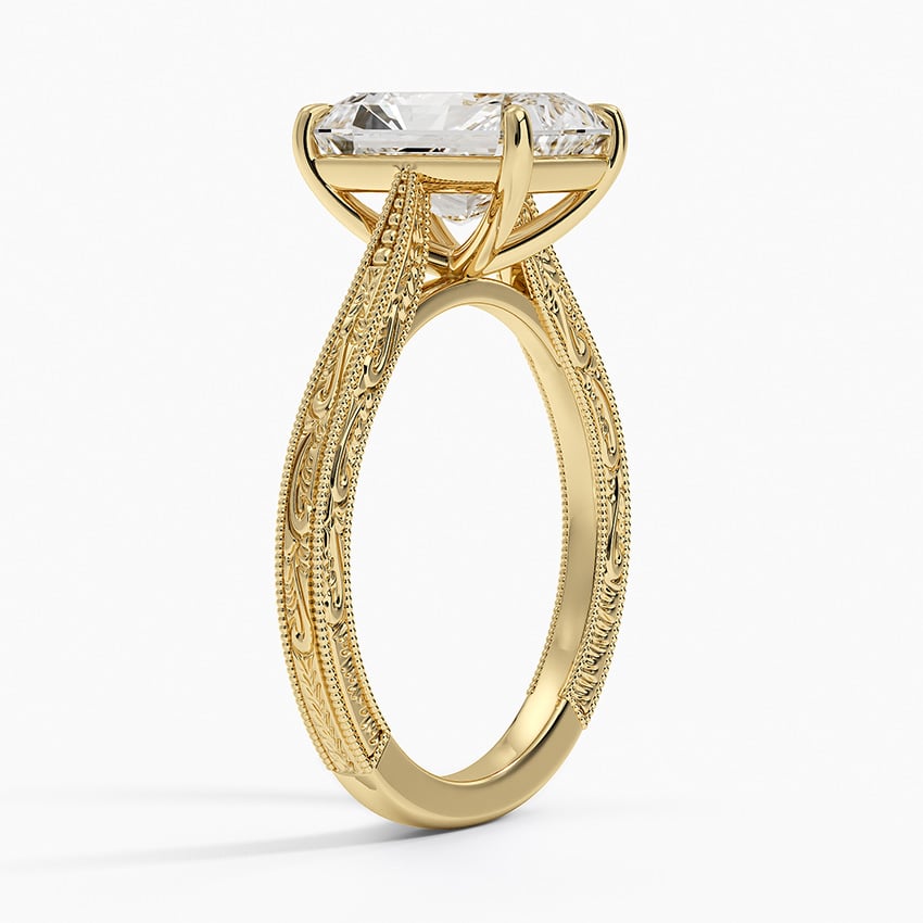 Elsie Engraved Engagement Ring