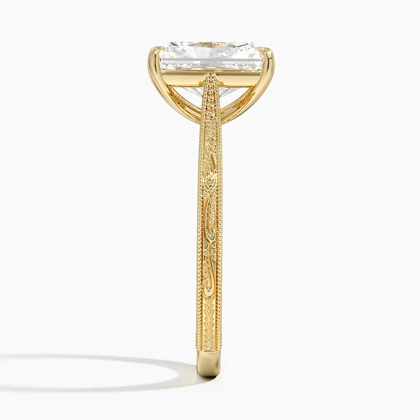 Elsie Engraved Engagement Ring