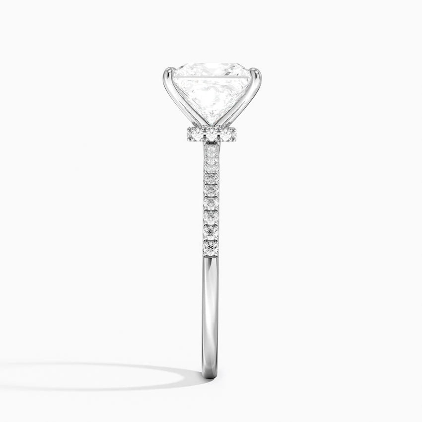 Demi Half Coverage Diamond Engagement Ring