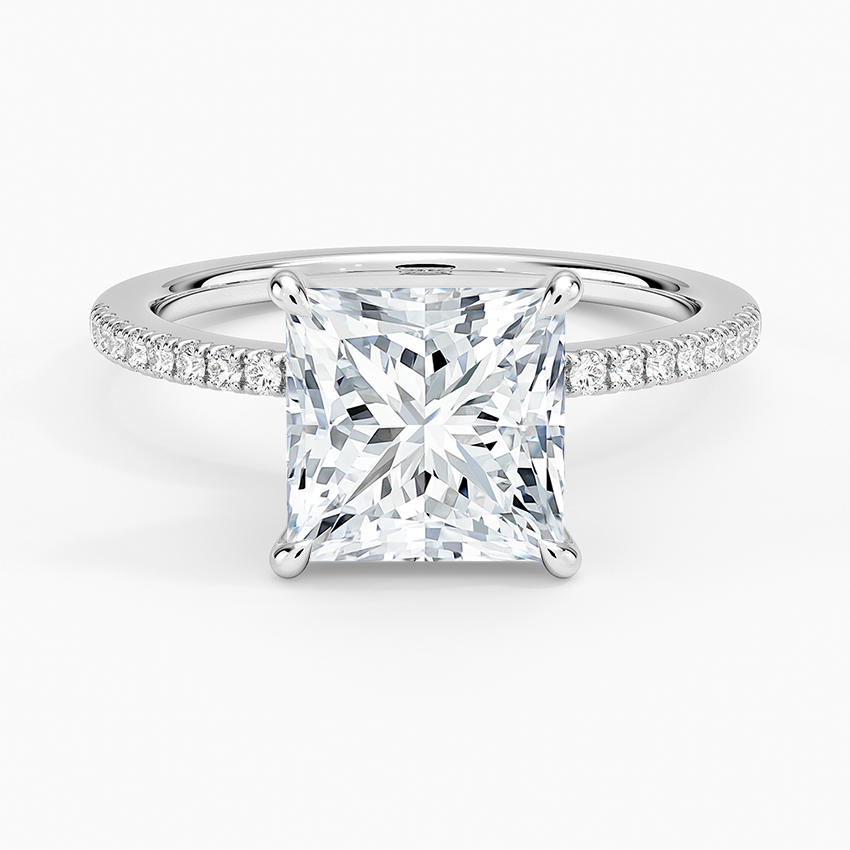 Demi Half Coverage Diamond Engagement Ring