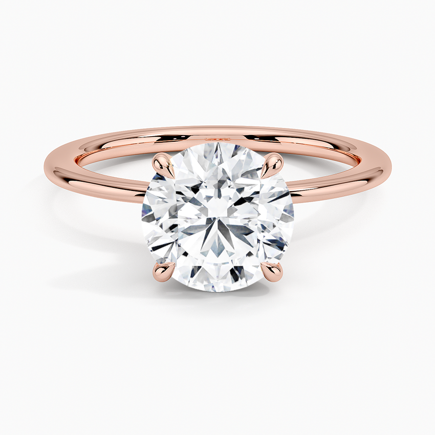 Petite Secret Halo Diamond Engagement Ring