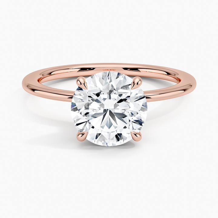 Petite Secret Halo Diamond Engagement Ring