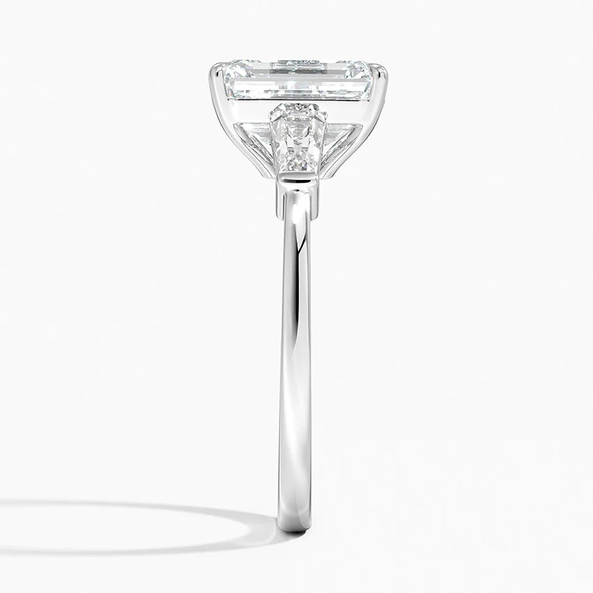 Three Stone Lab Diamond Engagement Ring