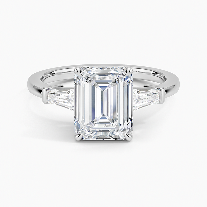 Three Stone Lab Diamond Engagement Ring