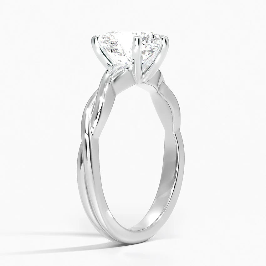 Twisted Vine Solitaire Engagement Ring