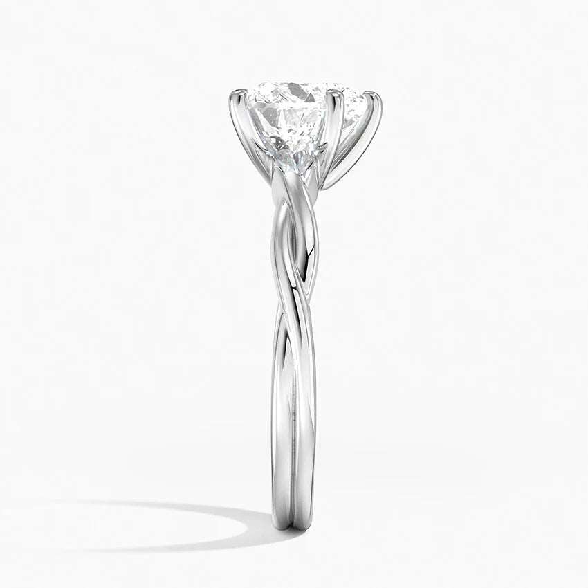 Twisted Vine Solitaire Engagement Ring