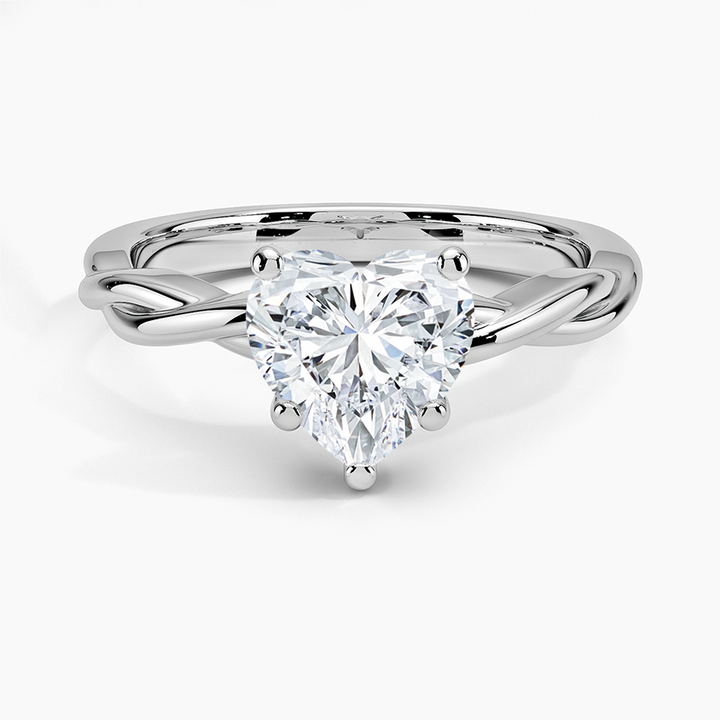Twisted Vine Solitaire Engagement Ring