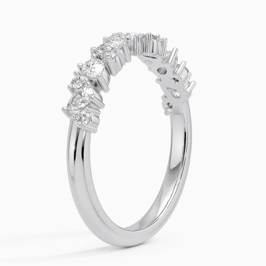Olivetta Half Coverage Lab Diamond Ring
